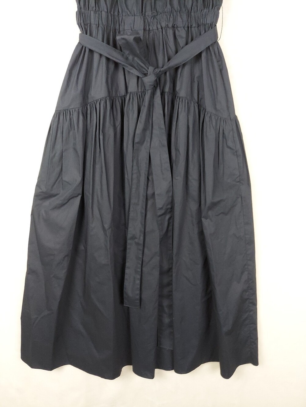 Ulla Johnson Amira Ruffle Poplin Midi Dress Black Spring Summer 2022 Sz 00 - Picture 3 of 11